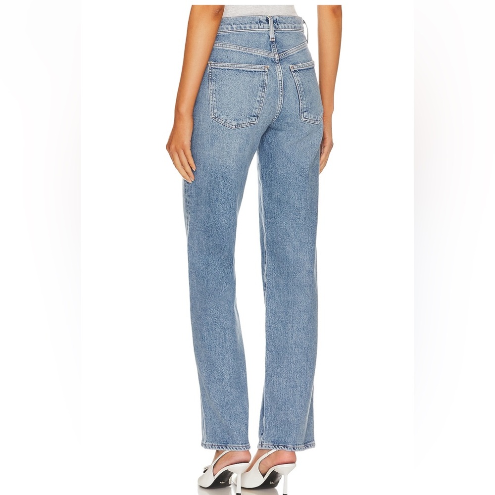Agolde Harper Mid Rise Relaxed Straight Jean in Flash - size 23 - Picture 3 of 15